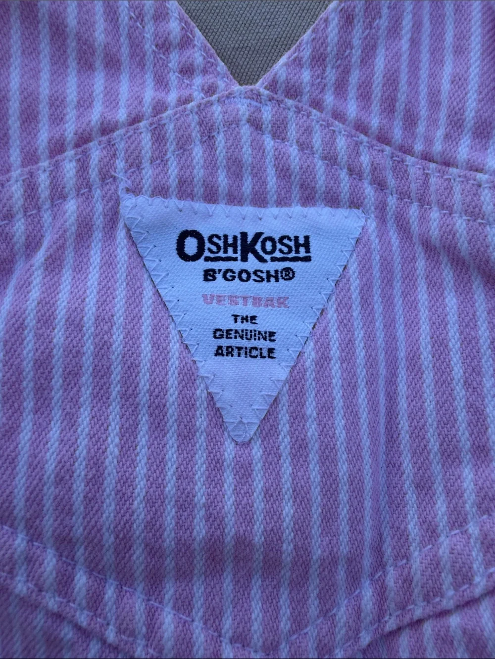Pink & white stripe Oshkosh b’gosh Kids Overalls